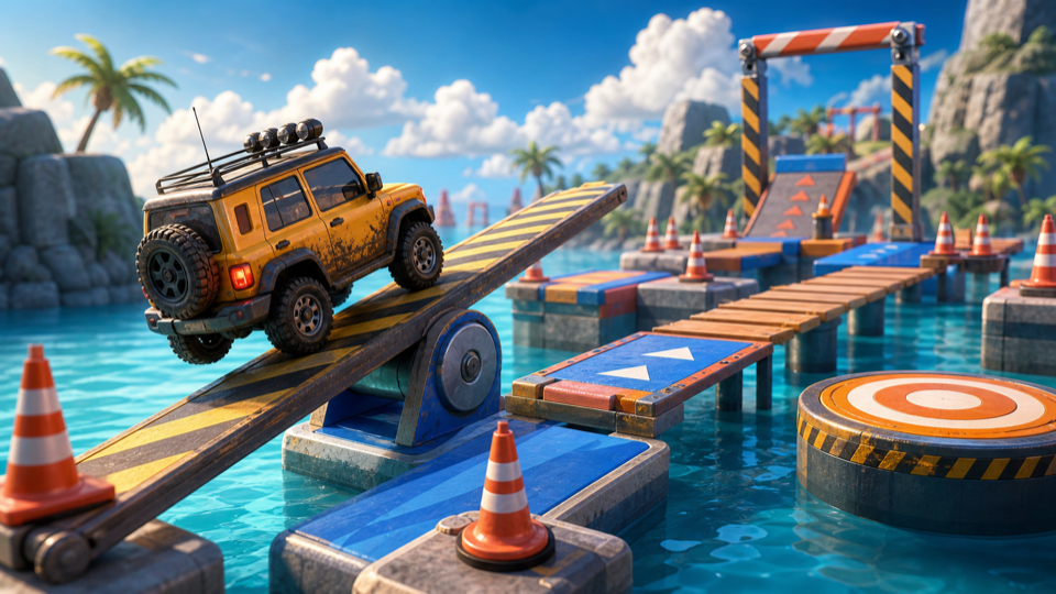 Site-original related game cover for Hill-climb driving games. No copied screenshot, logo, UI, or promotional art.